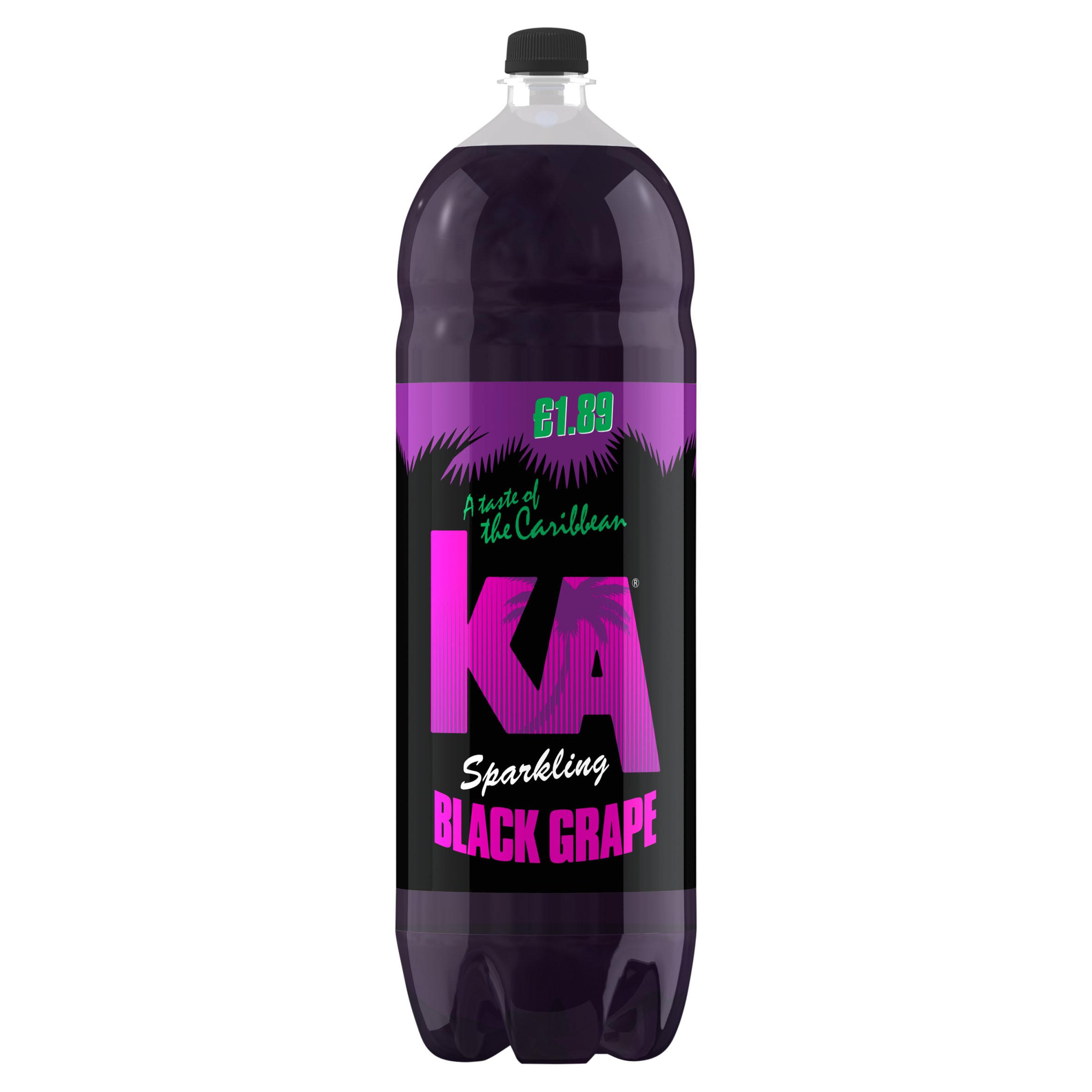 KA Black Grape Sparkling Soft Drink Bottle 2L PM £1.89