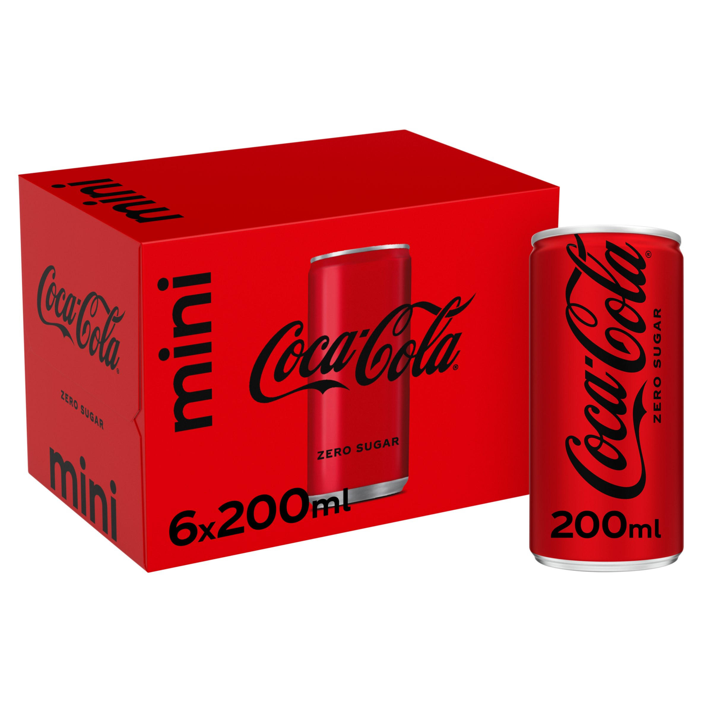 Coca-Cola Zero Sugar 6 x 200ml Cans
