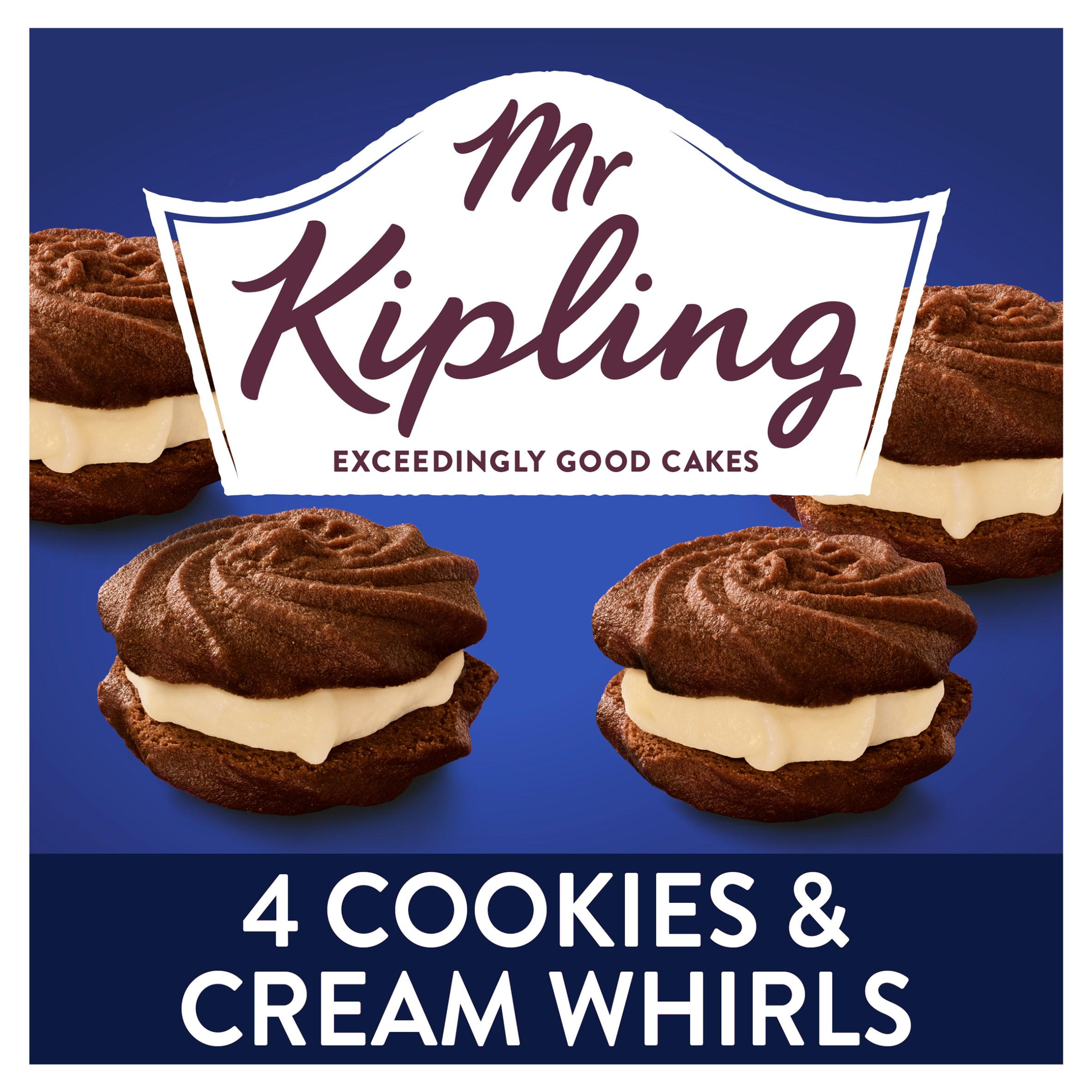 Mr Kipling Cookies & Cream Whirls Cakes 4 Pack