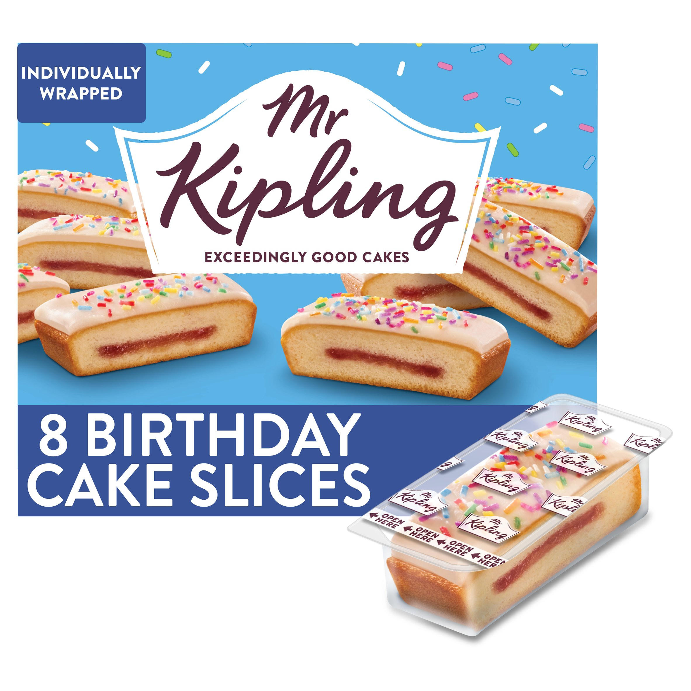 Mr Kipling Birthday Cake Slices 8 Pack