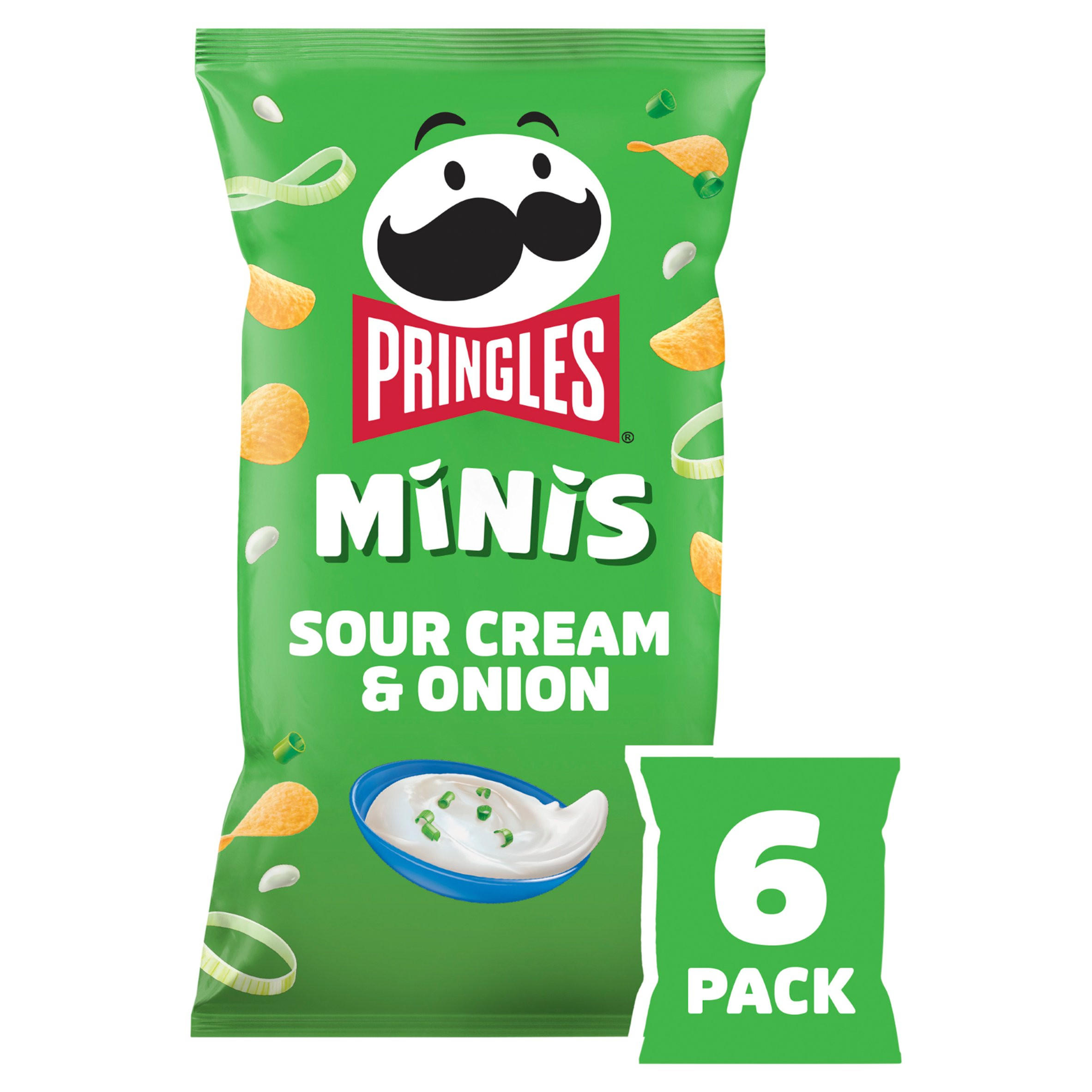 Pringles Minis Sour Cream & Onion Multipack Crisps 6x20g