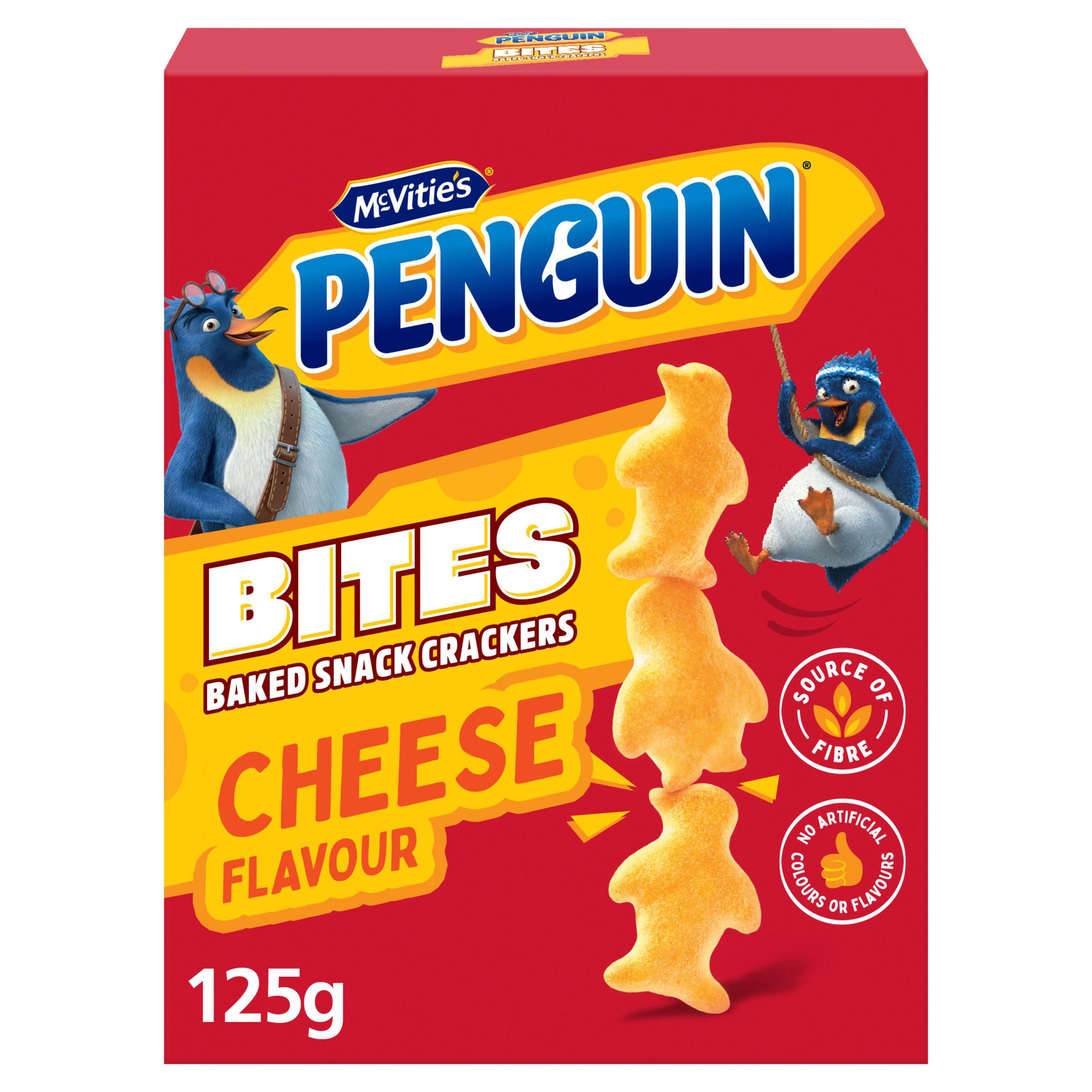 McVitie's Penguin Bites Baked Snack Crackers Cheese Flavour 125g