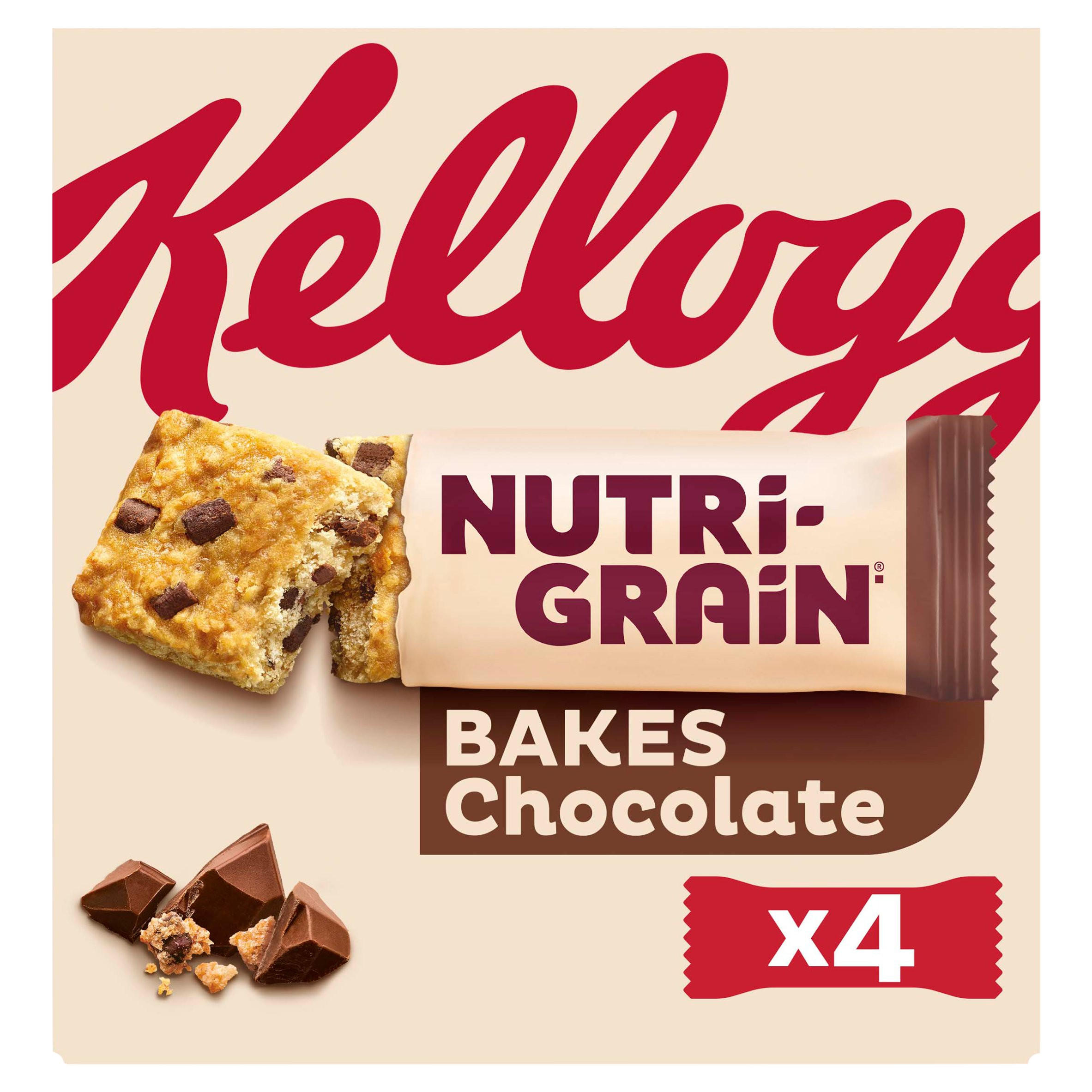 Kellogg's Nutri-Grain Bakes Chocolate Snack Bars 4x45g