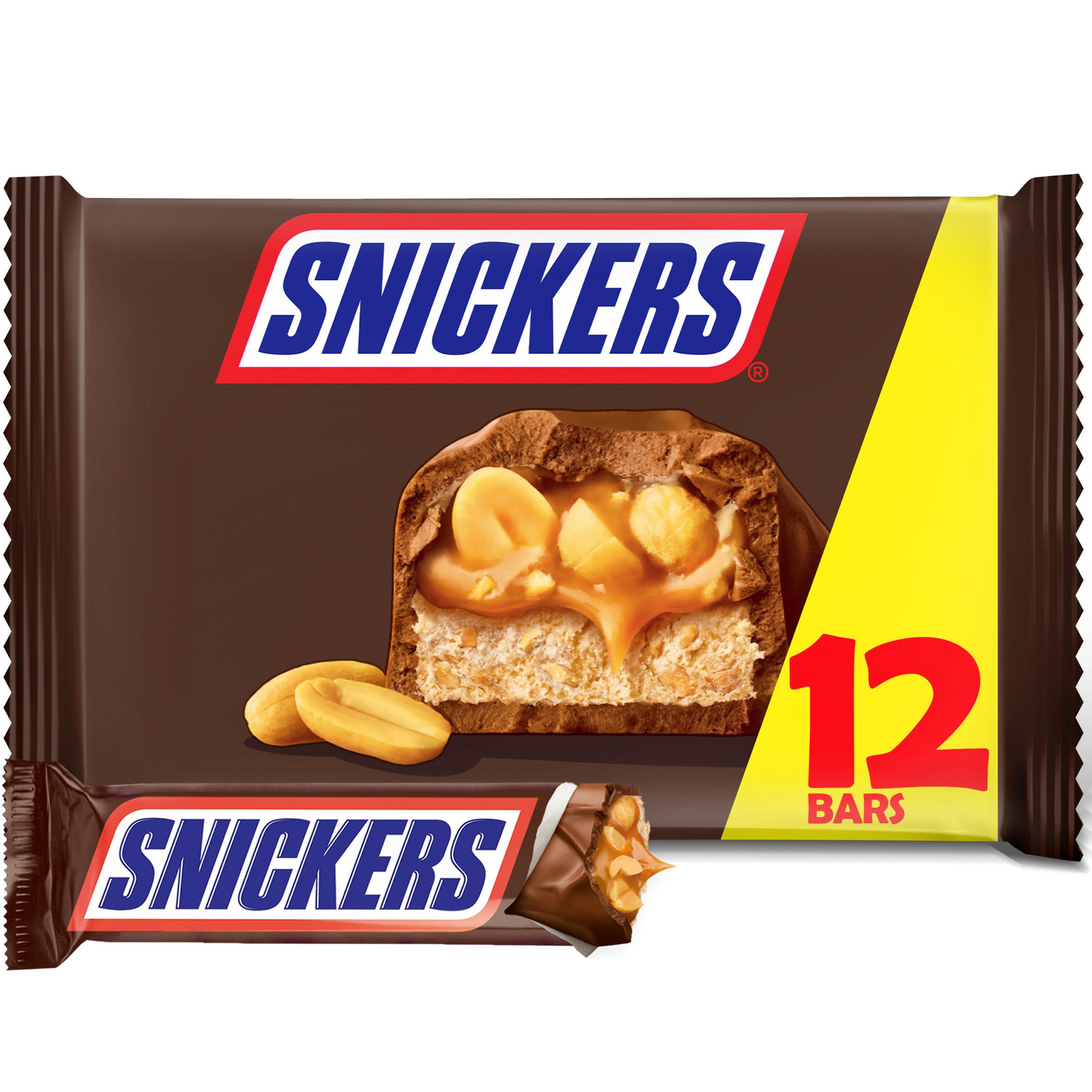 Snickers Peanut Multipack Chocolate Bars 12 x 34.5g