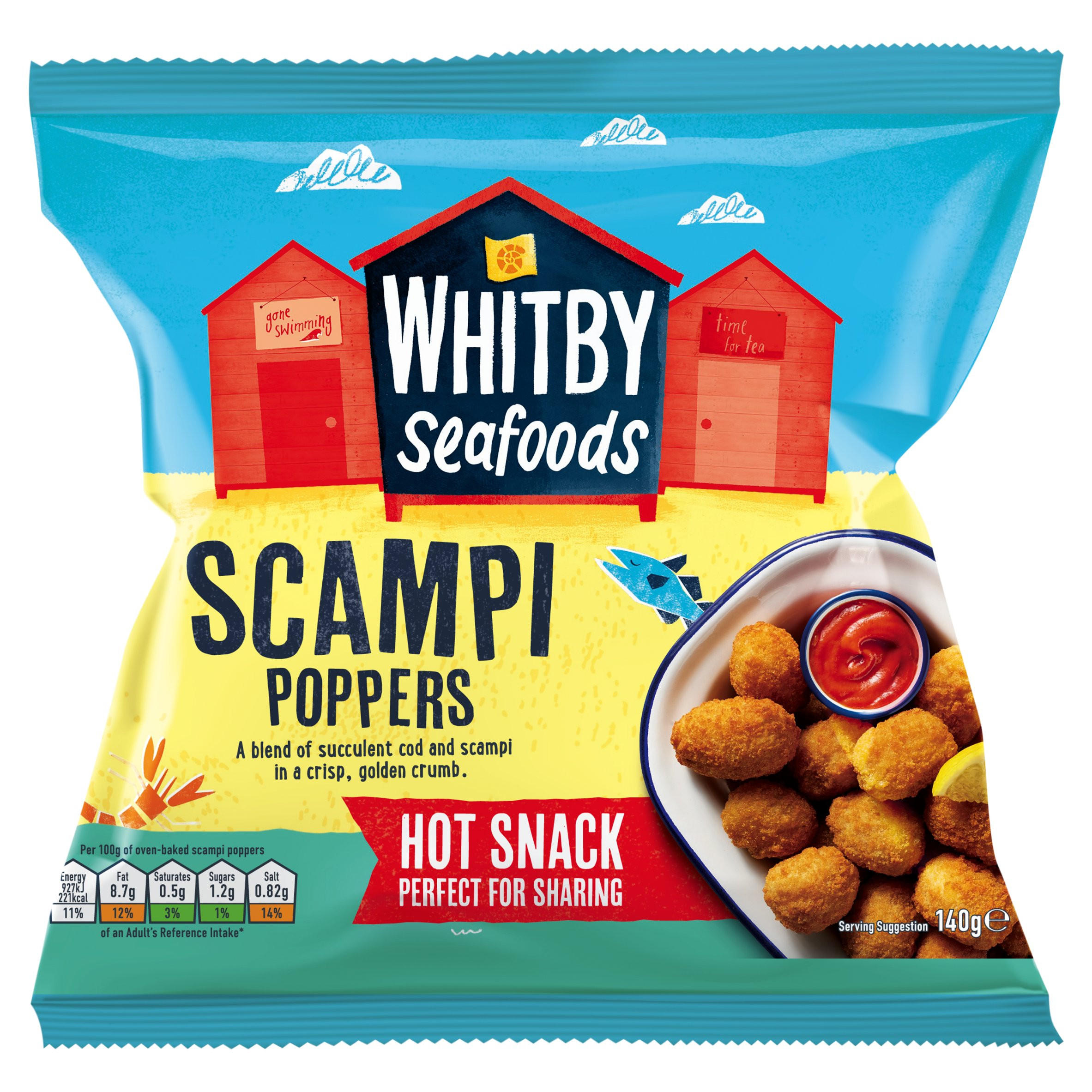 Whitby Seafoods Scampi Poppers 140g