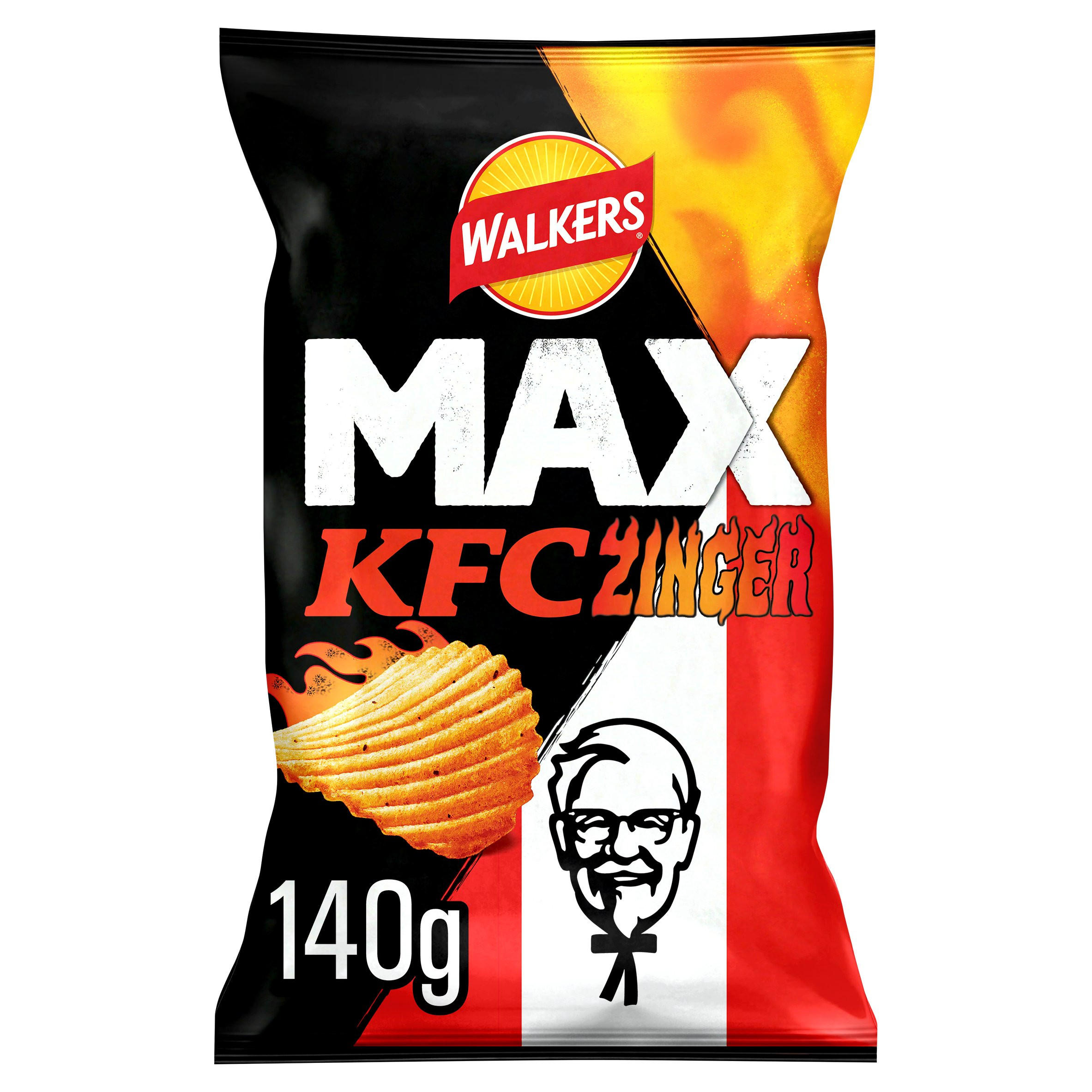 Walkers MAX KFC Zinger Chicken Sharing Crisps 140g