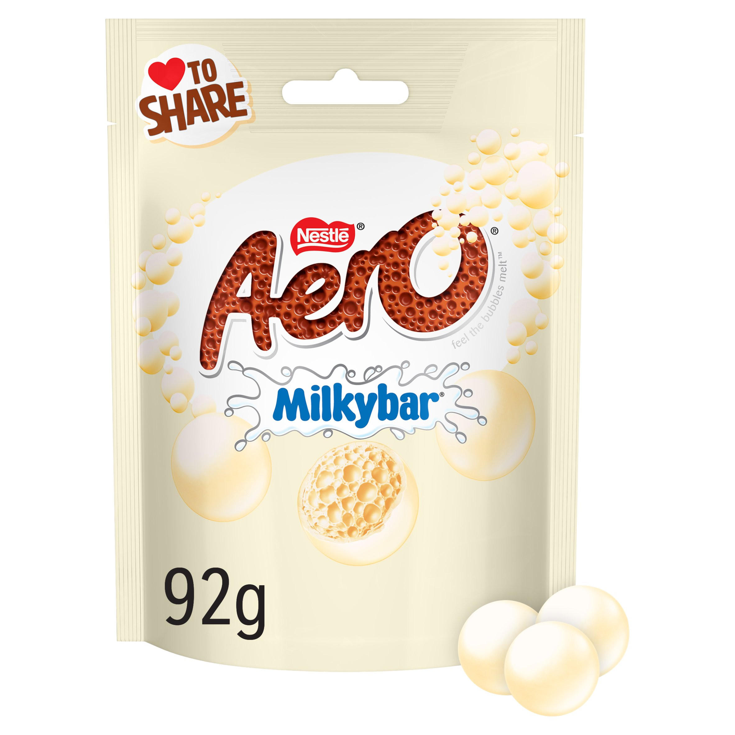 AERO® Milkybar® Bubbles Bag 92g