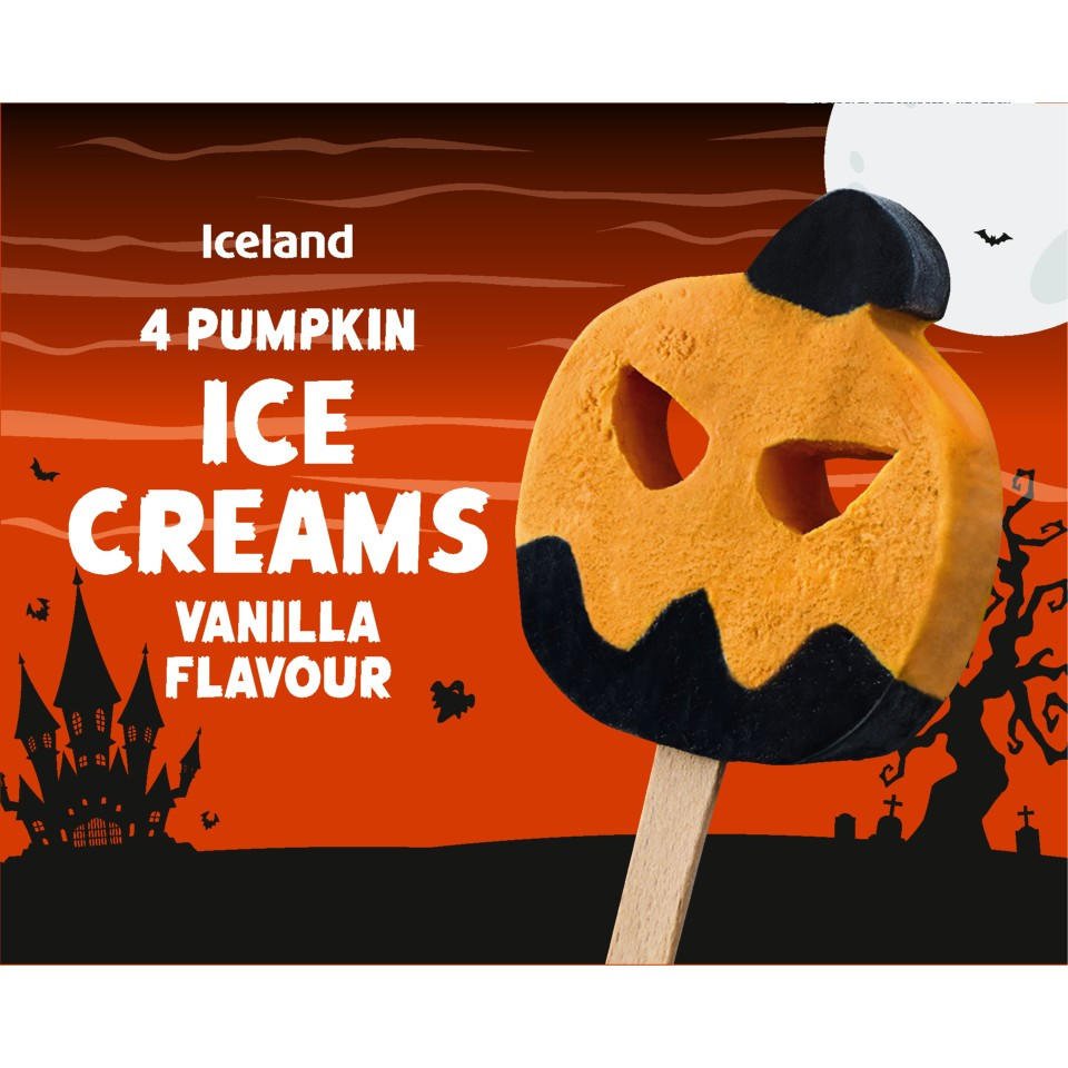 Iceland Vanilla & Cola Pumpkin shaped Ice Creams 4pk