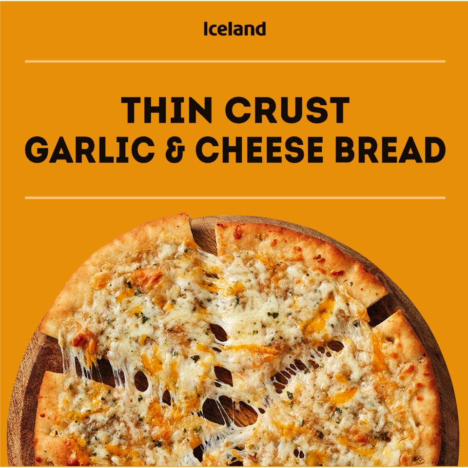 Iceland Thin Crust Garlic & Cheese Bread 245g