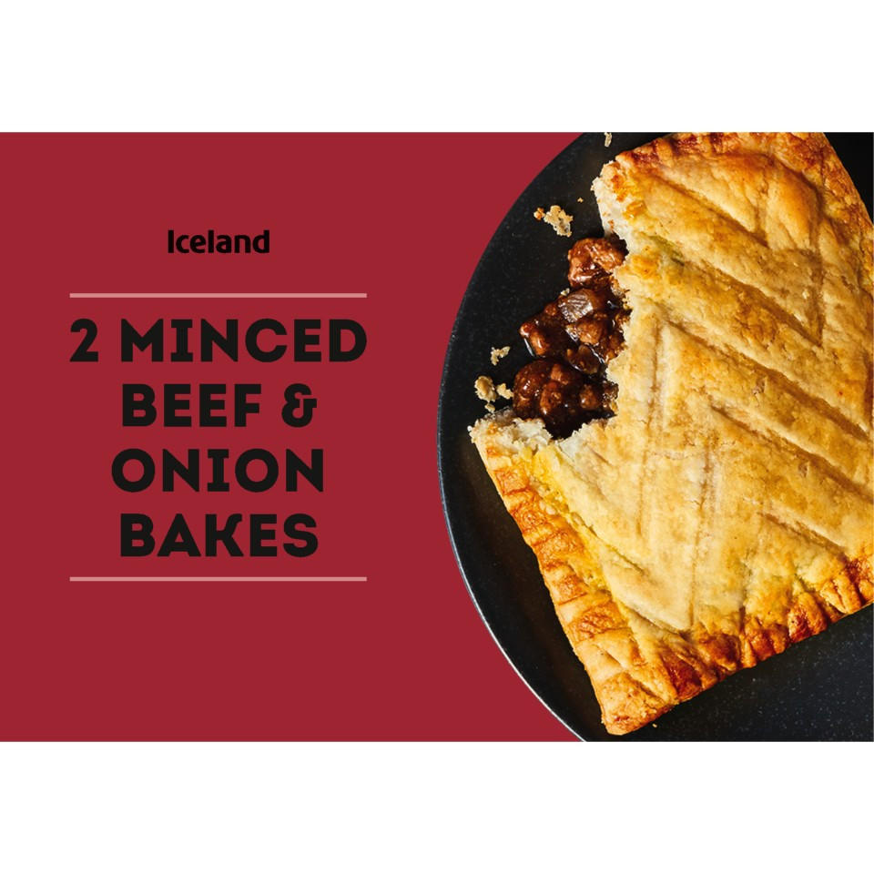 Iceland 2 Minced Beef & Onion Bakes 280g
