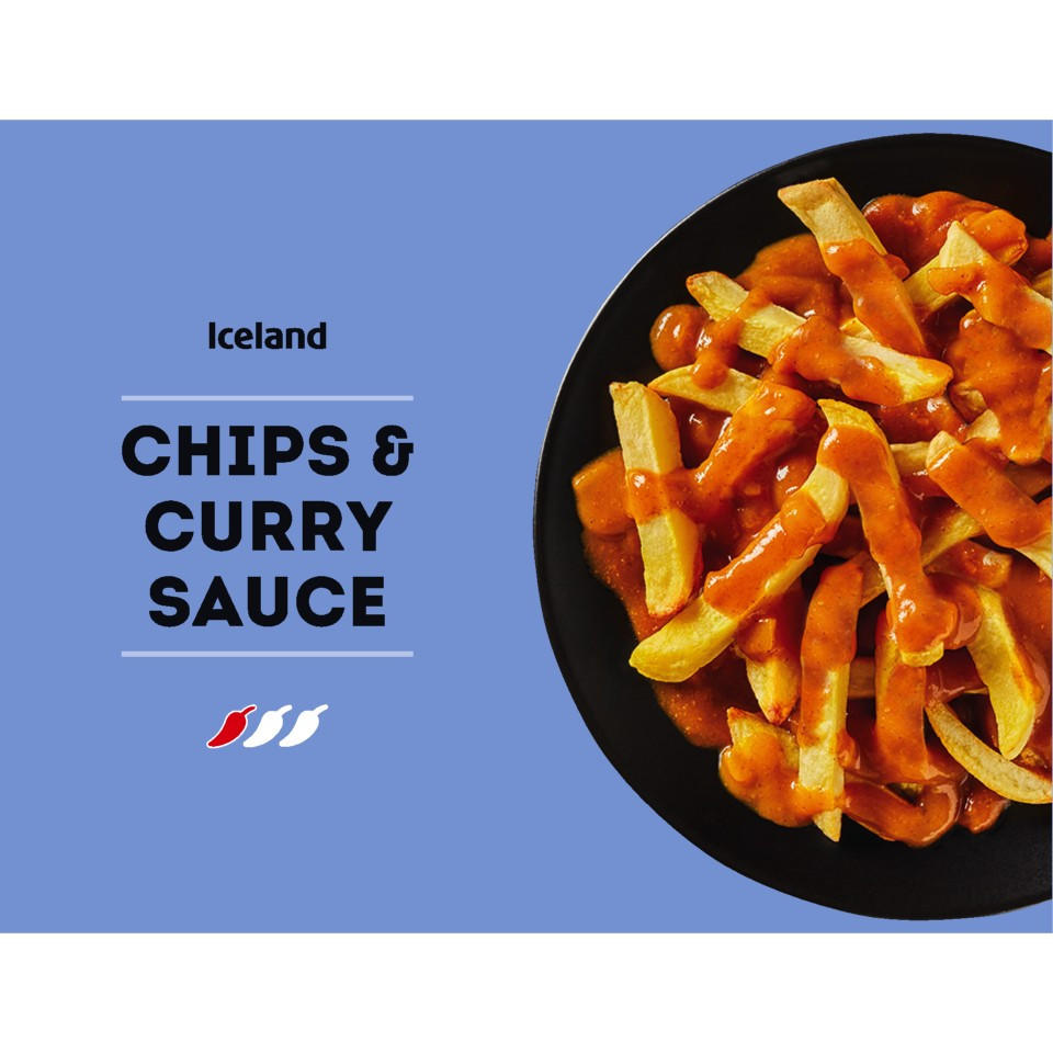 Iceland Chips & Curry Sauce 400g