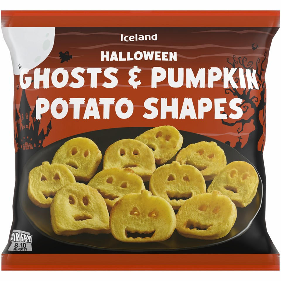 Iceland Halloween Spooky Ghosts & Pumpkin Potato Shapes 400g