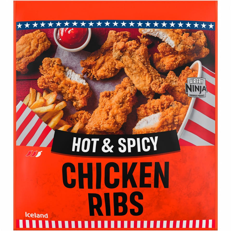 Iceland Hot & Spicy Chicken Ribs 500g