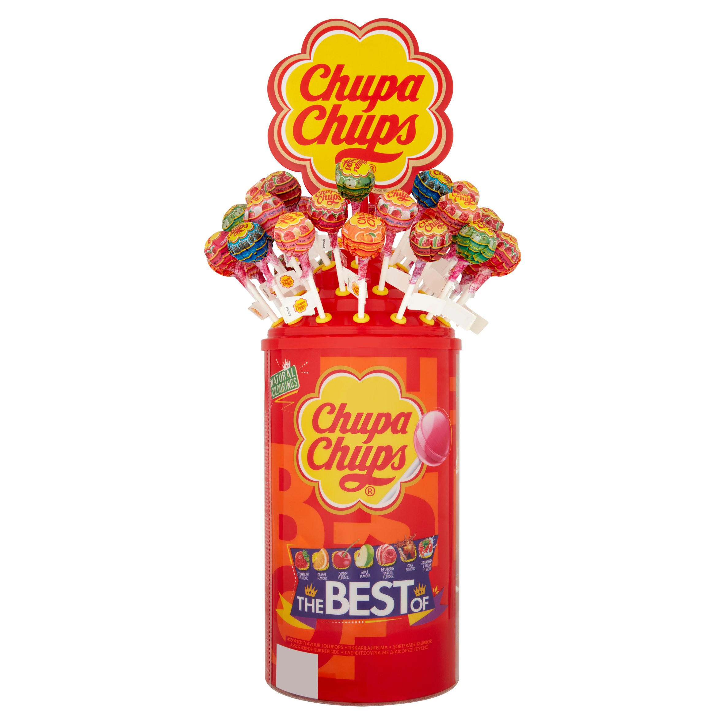 Chupa Chups 100 The Best of Assorted Flavour Lollipops 1200g