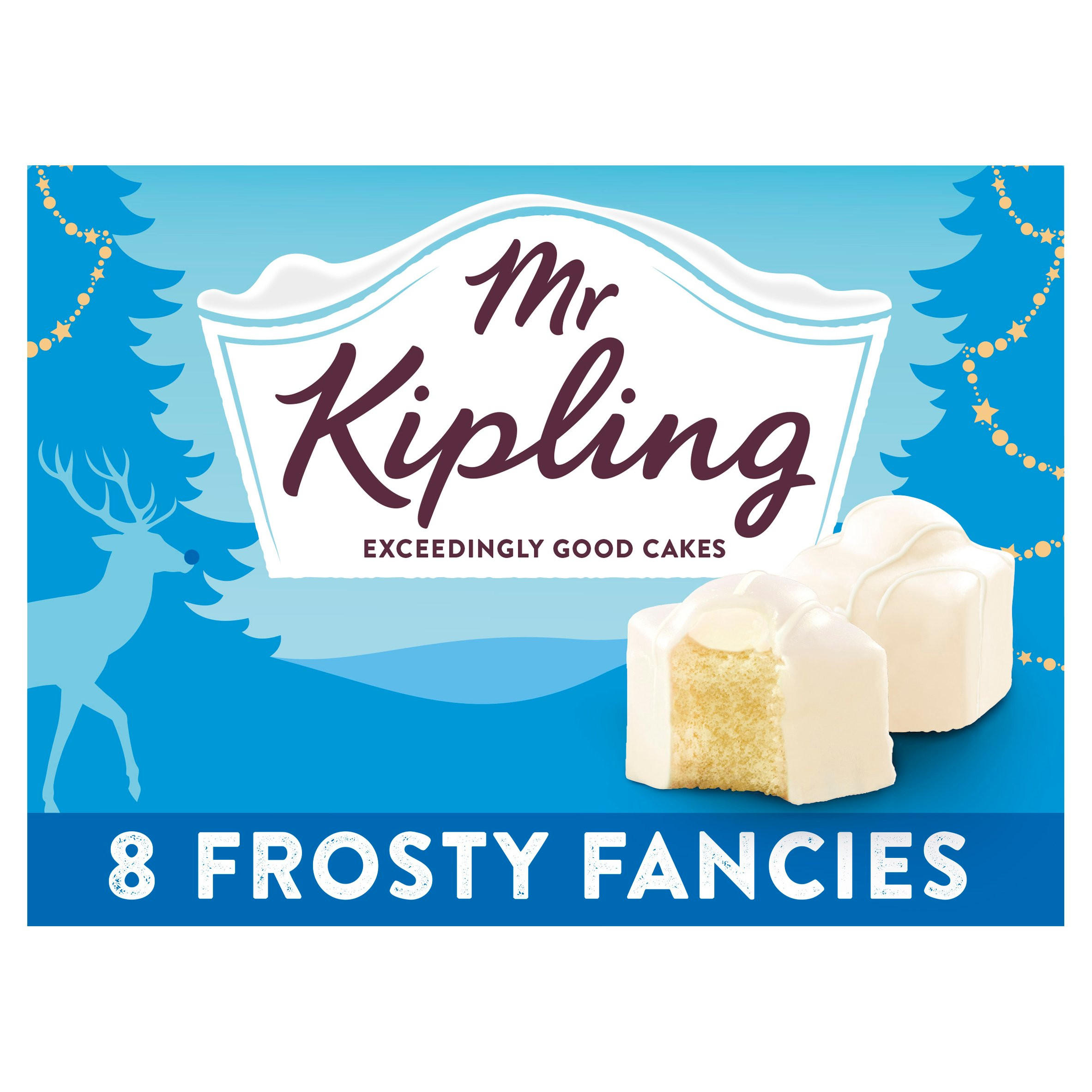 Mr Kipling Frosty Fancies Christmas Cakes 8 Pack