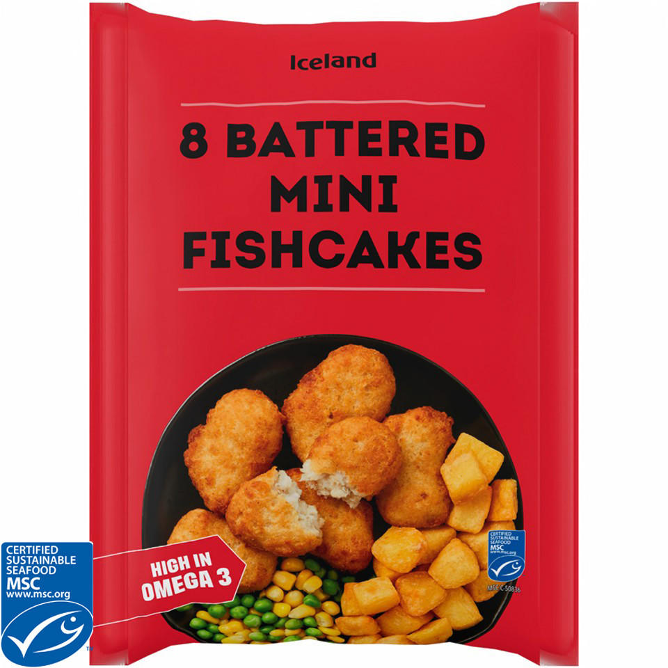 Iceland 8 (Approx.) Battered Mini Fishcakes 200g