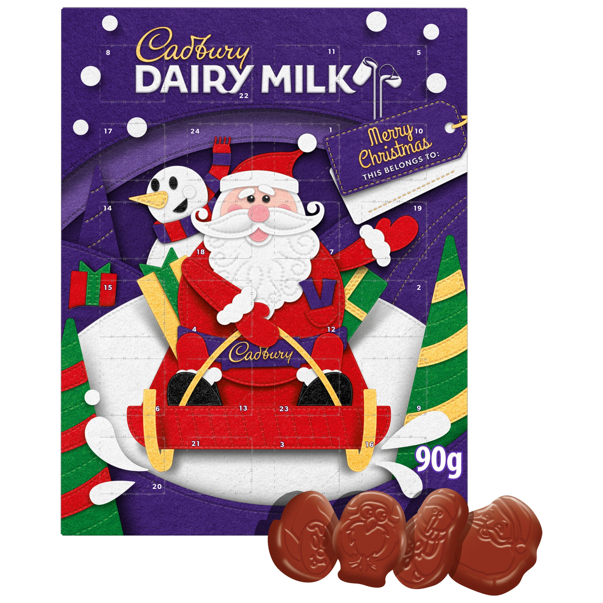 Cadbury Dairy Milk Christmas Chocolate Advent Calendar 90g