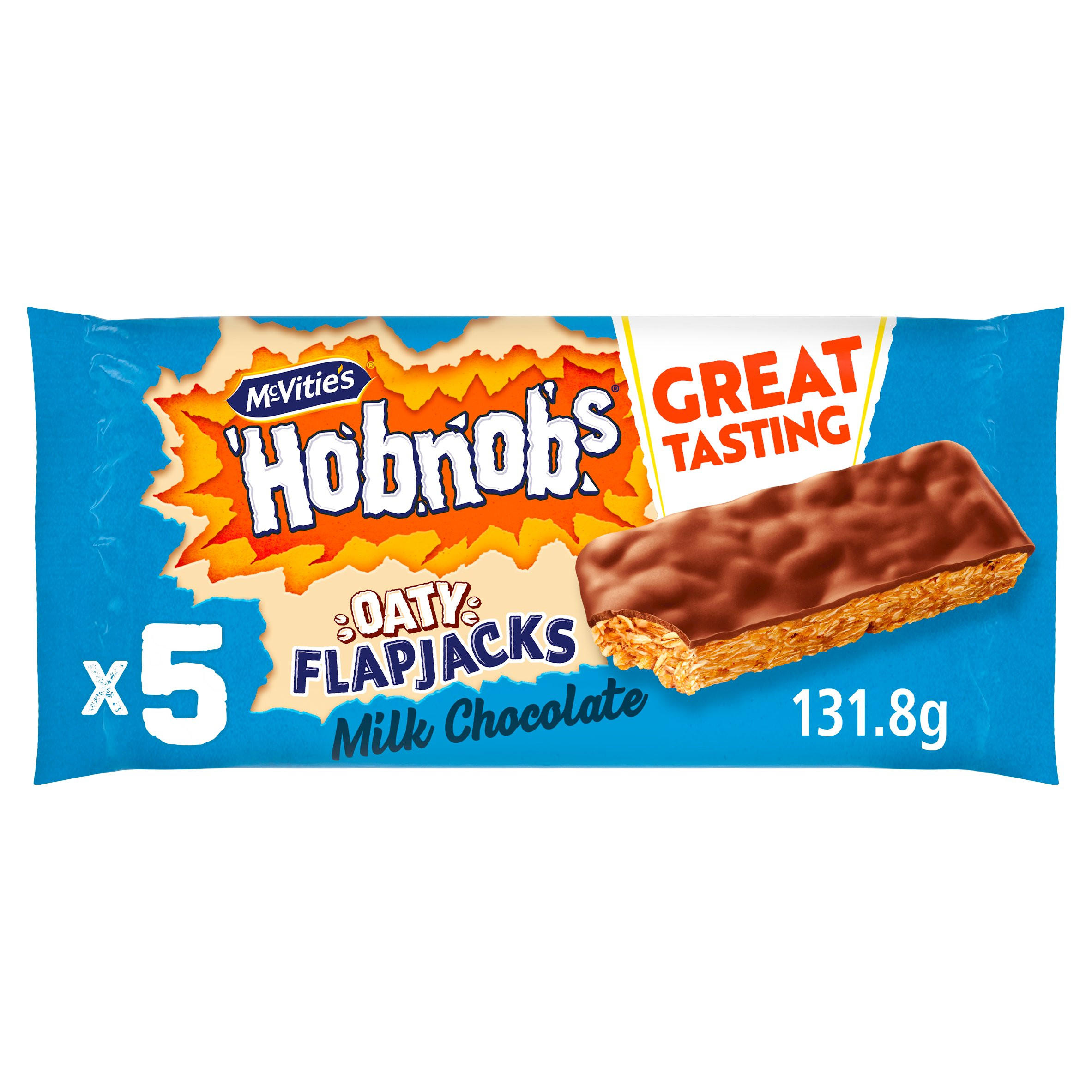 McVitie's Hobnobs Oaty Flapjacks Milk Chocolate Multipack 5 x 26.4g, 132g