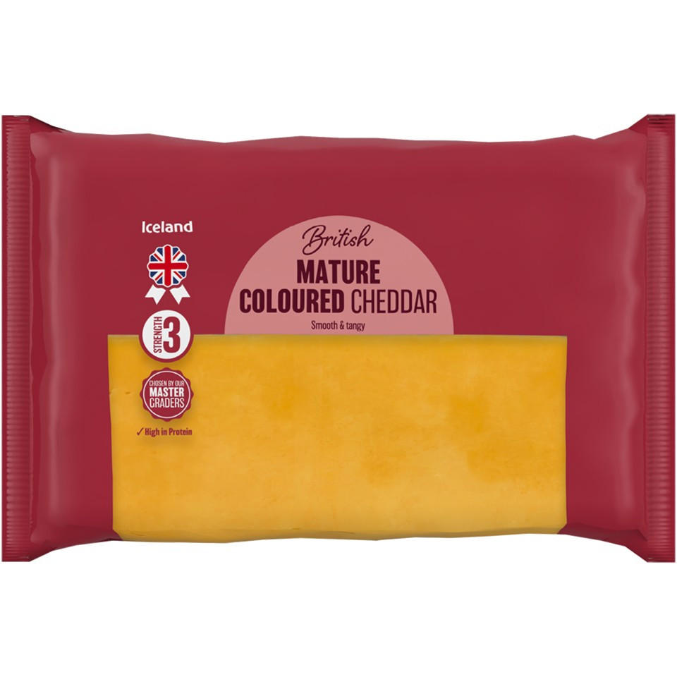 Iceland British Mature Coloured Cheddar 750g