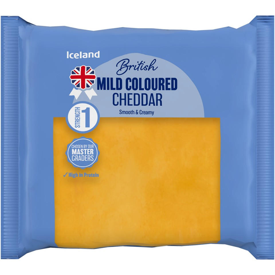 Iceland British Mild Coloured Cheddar 250g