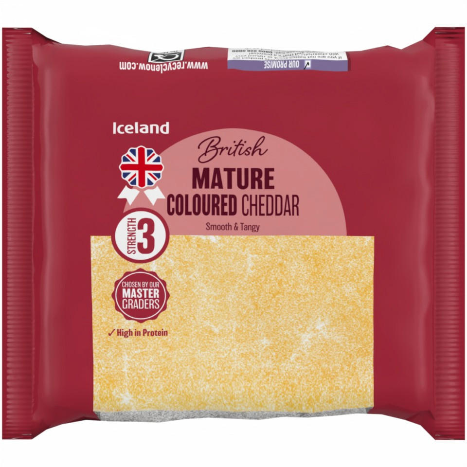 Iceland British Mature Coloured Cheddar 250g
