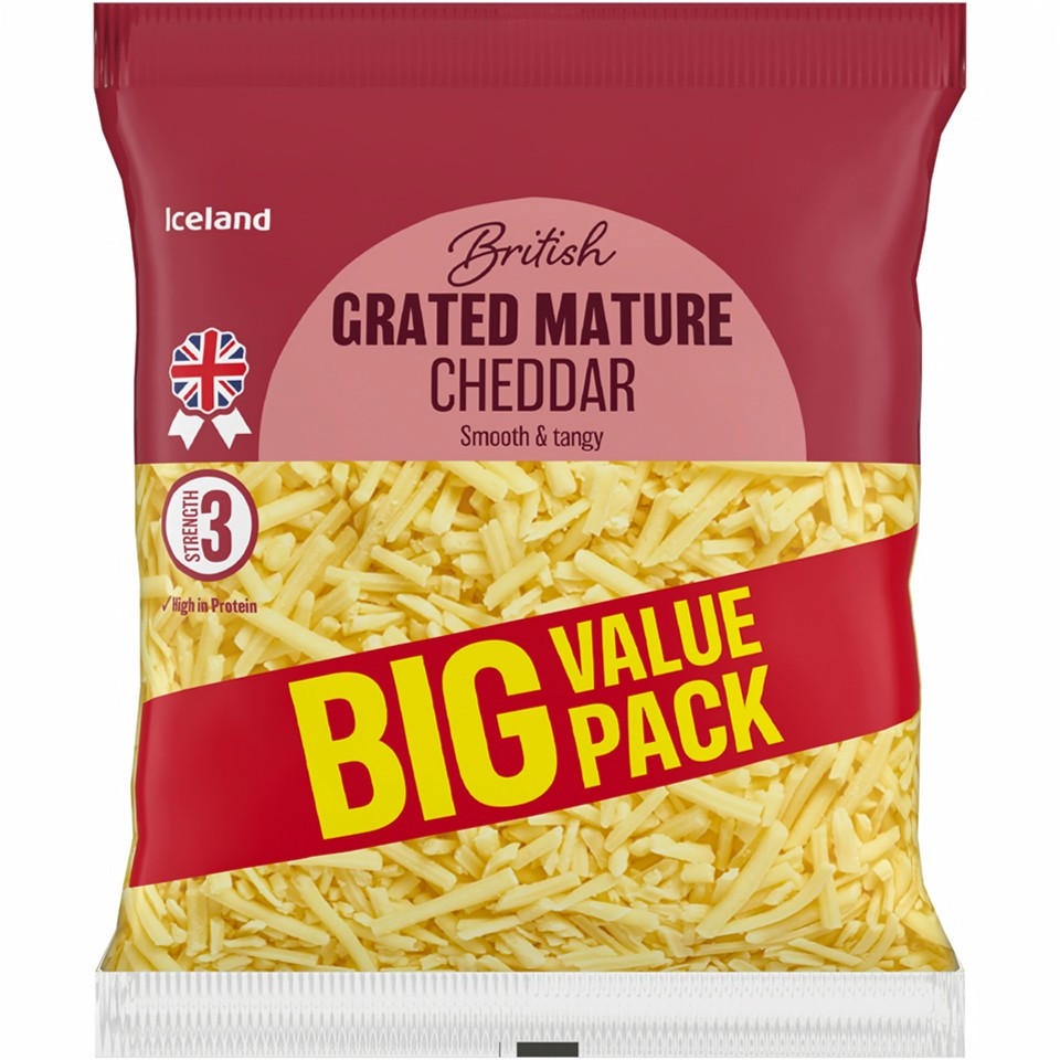 Iceland Grated Mature Cheddar 500g