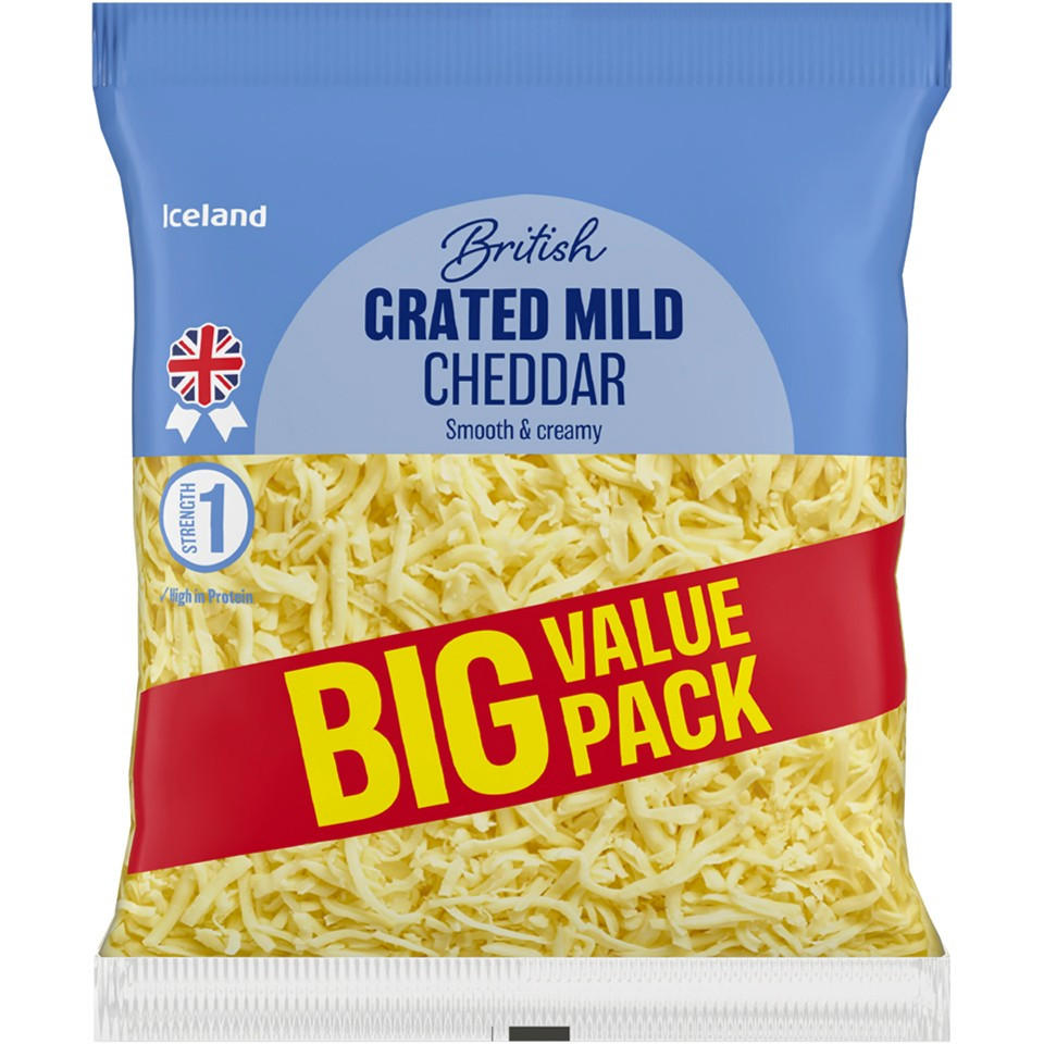 Iceland Grated Mild Cheddar 500g