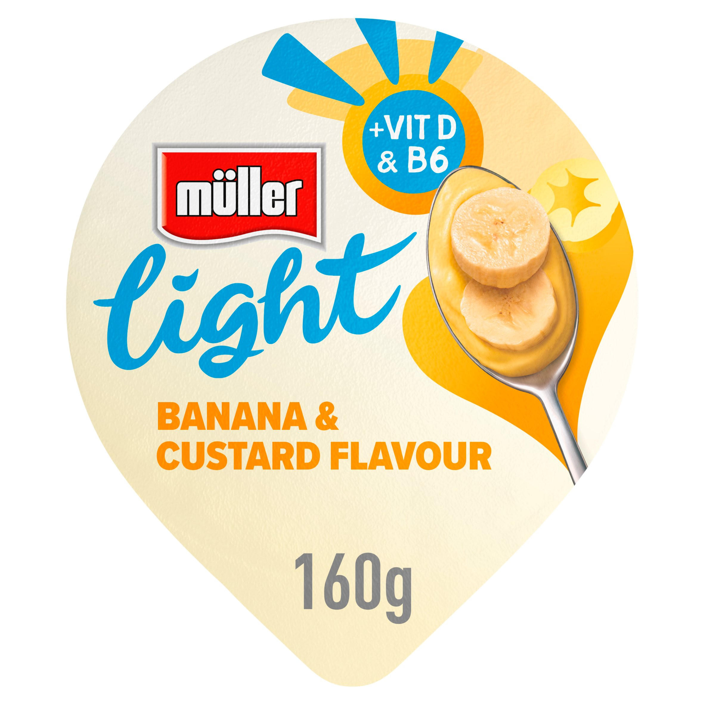 Müller Light Banana & Custard Fat Free Yogurt 160g
