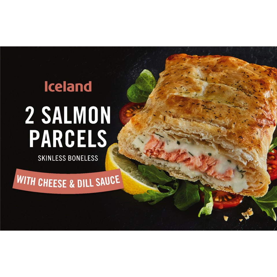Iceland 2 Salmon Parcels with Cheese & Dill Sauce 280g
