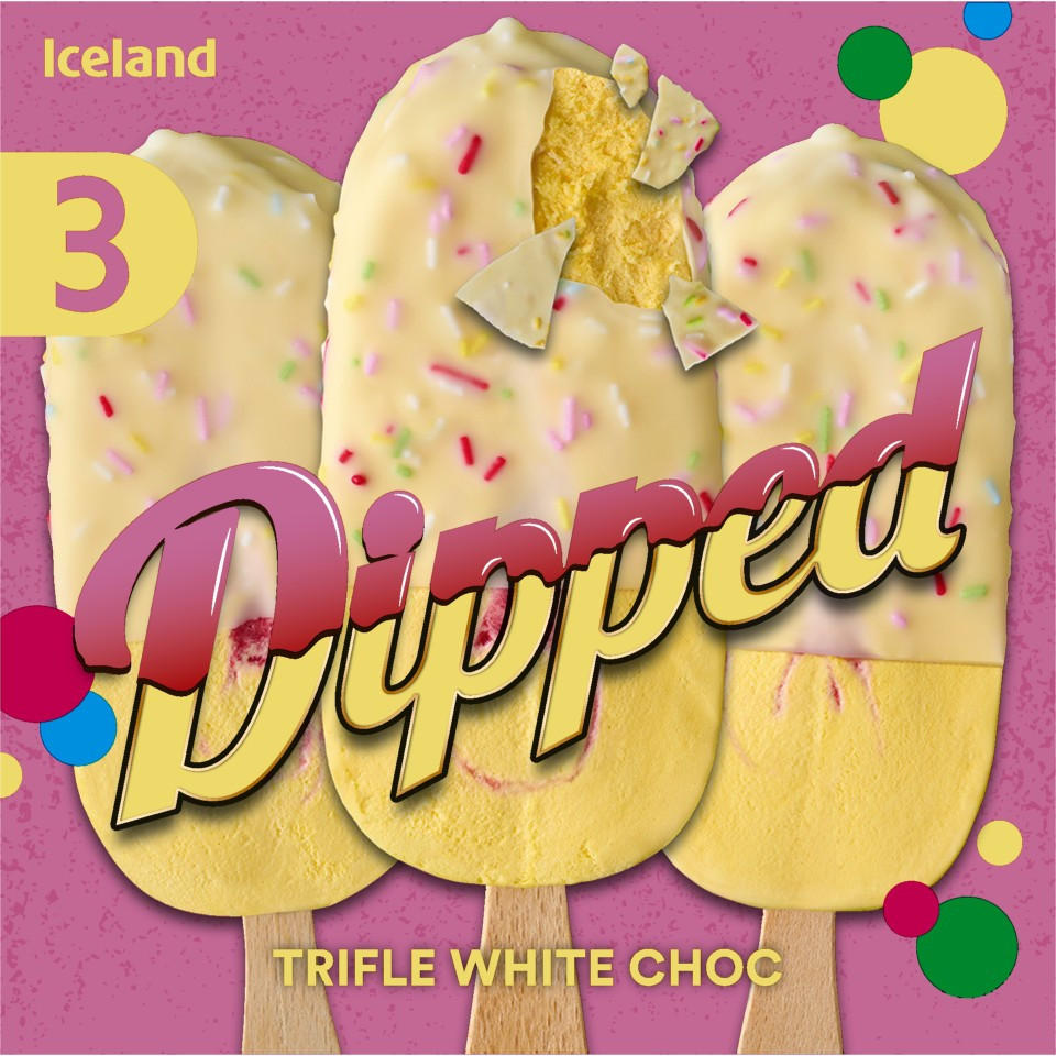 Iceland 3 Dipped Trifle White Choc 180g