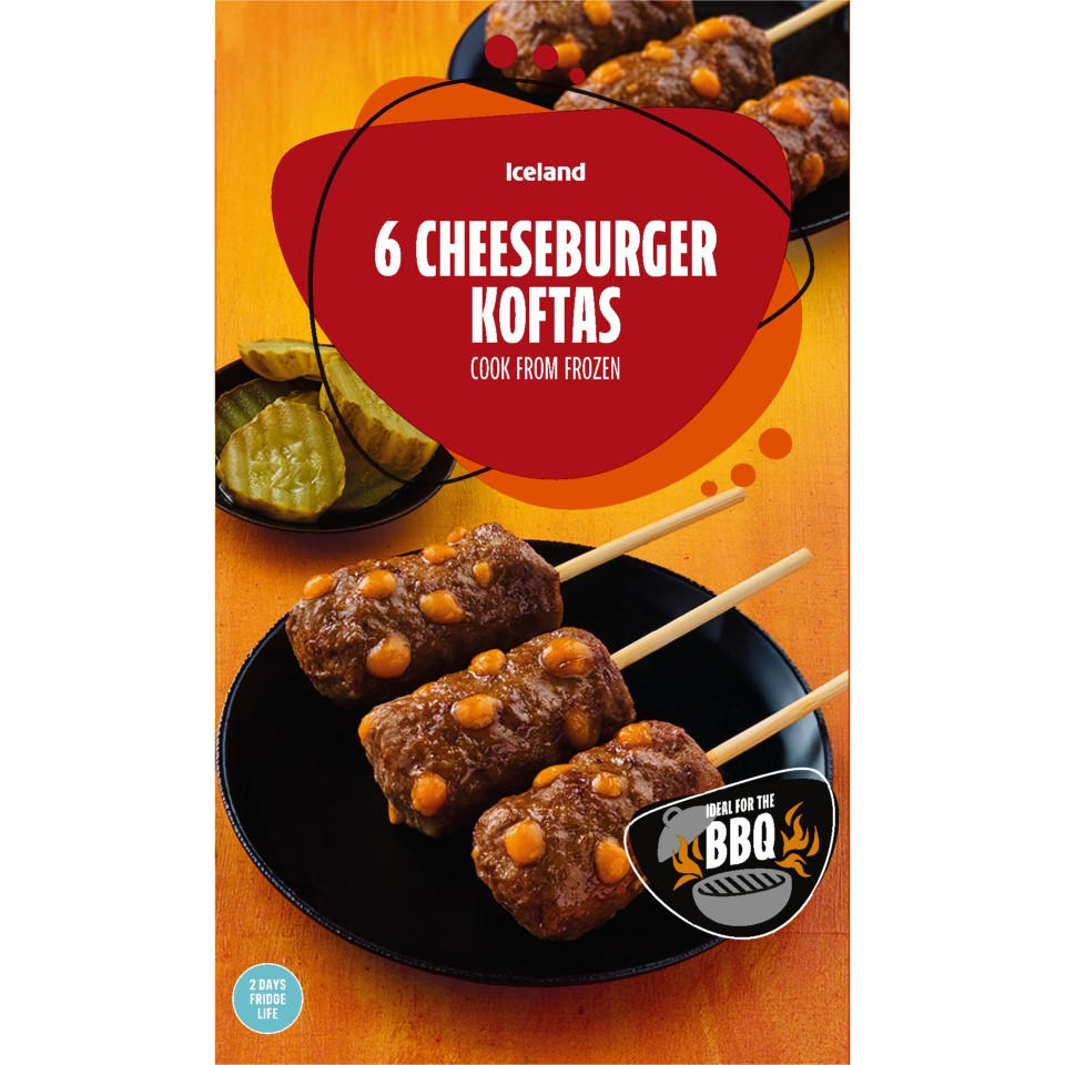 Iceland 6 Cheeseburger Koftas 300g