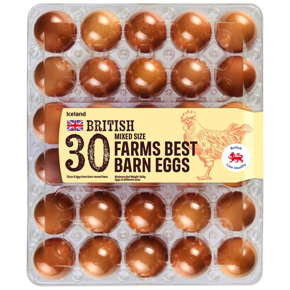 Iceland 30 Mixed Size Barn Eggs