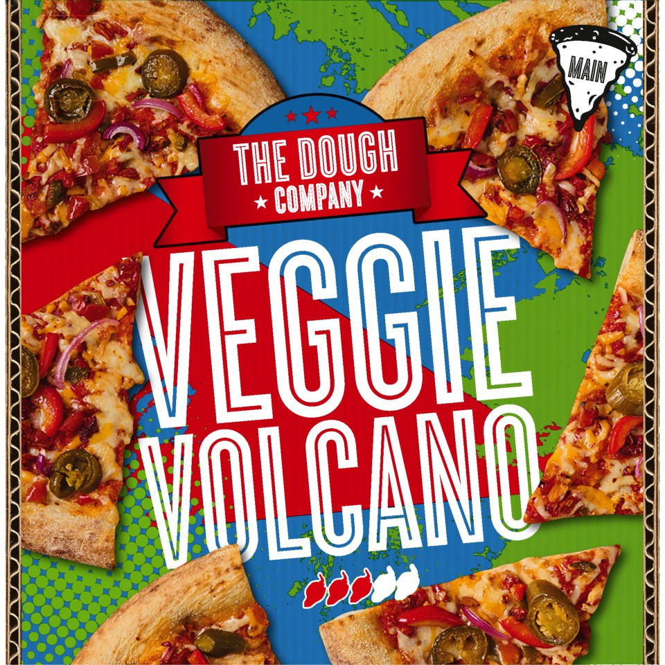 The Dough Company Veggie Volcano Pizza 502g