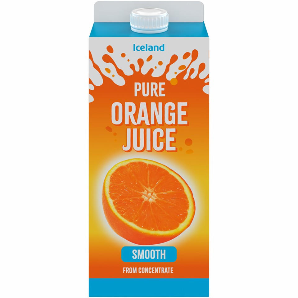 Iceland Pure Orange Juice from Concentrate 2 litres
