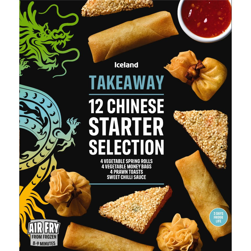Iceland Takeaway 12 Chinese Starter Selection 270g