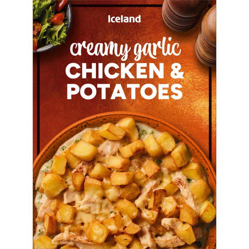 Iceland Creamy Garlic Chicken & Potatoes 400g