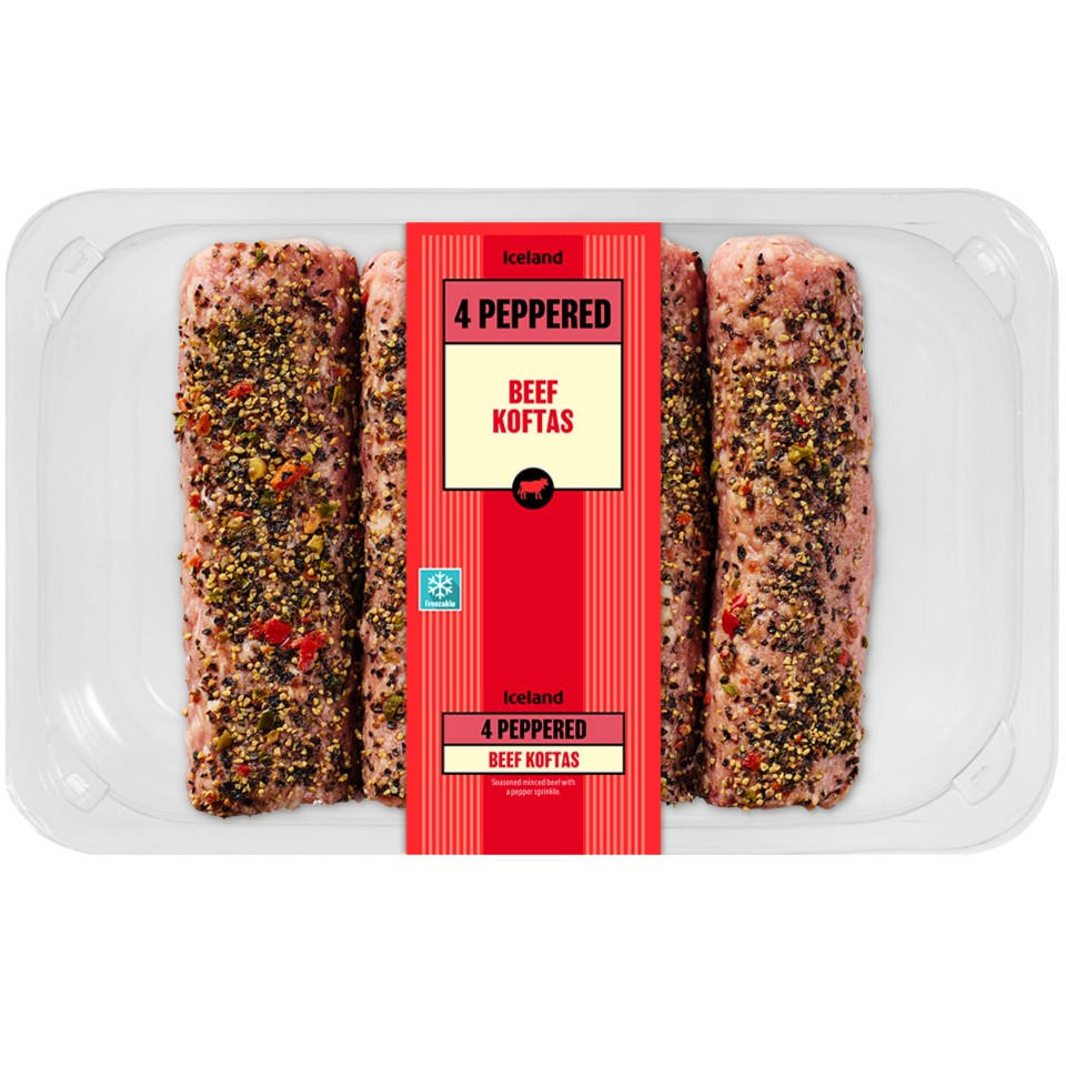 Iceland 4 Peppered Beef Koftas
