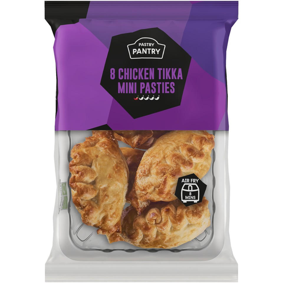The Pastry Pantry 8 Chicken Tikka Mini Pasties