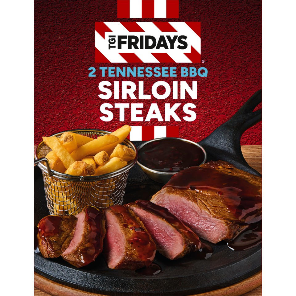 TGI Fridays 2 Tennessee BBQ Sirloin Steaks 514g