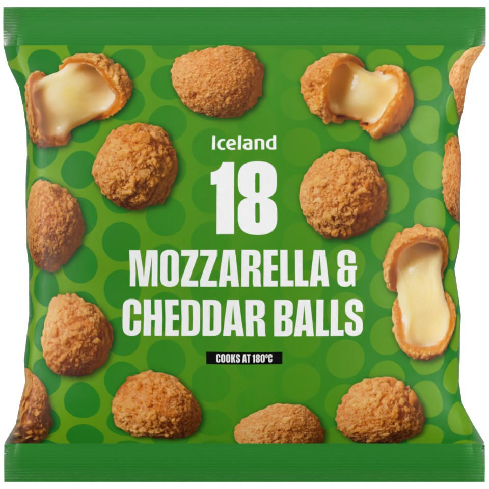 Iceland 18 (Approx.) Mozzarella & Cheddar Balls 320g