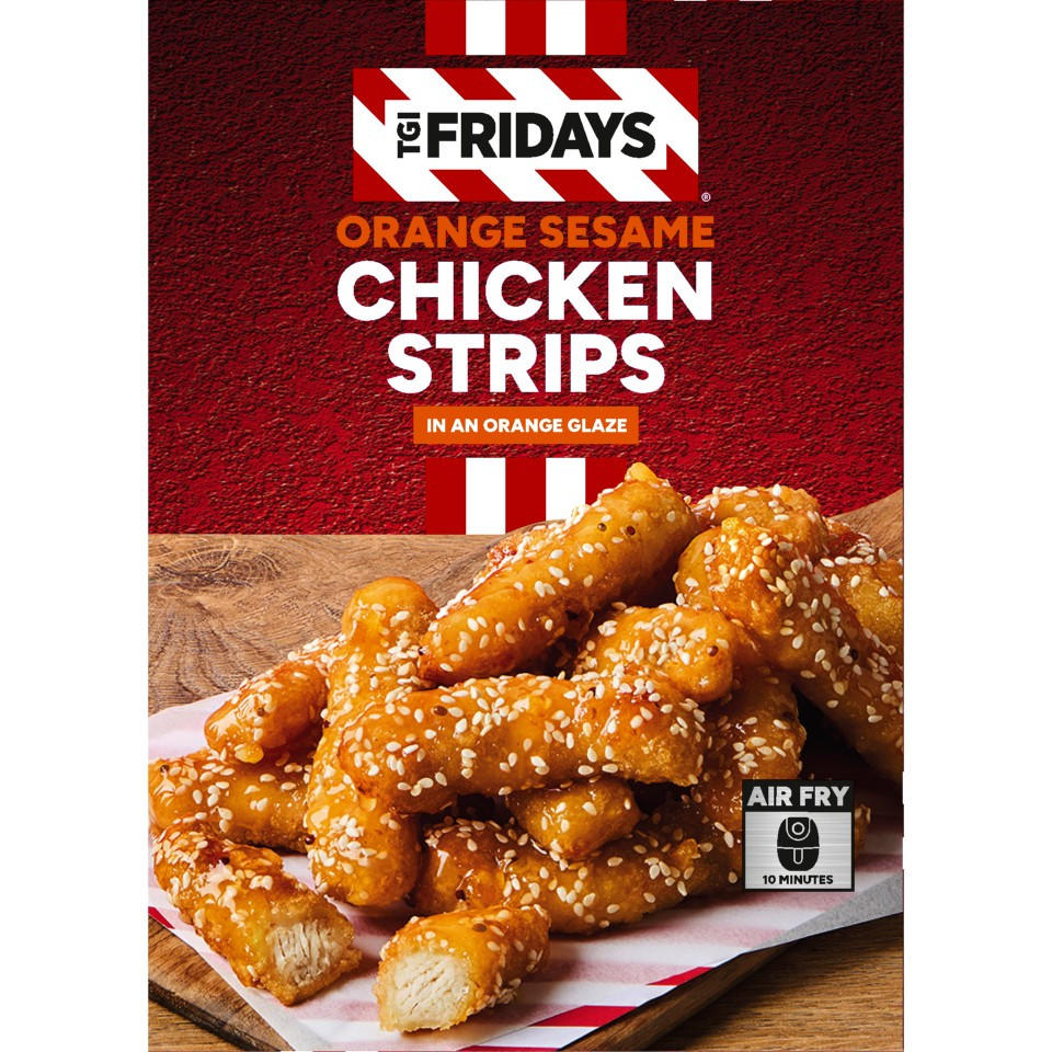 TGI Fridays Orange Sesame Chicken Strips in an Orange Glaze 480g