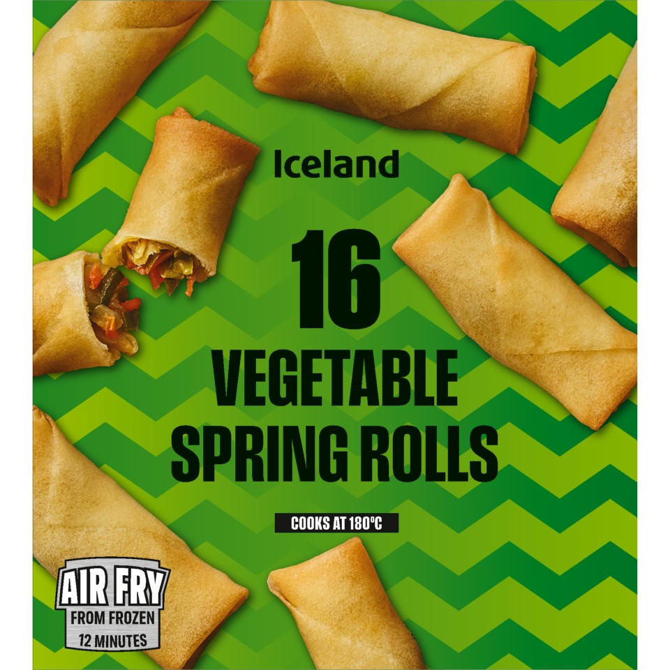 Iceland 16 (APPROX.) Vegetable Spring Rolls 400g