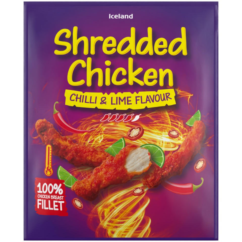 Iceland Chilli & Lime Flavour Shredded Chicken 450g