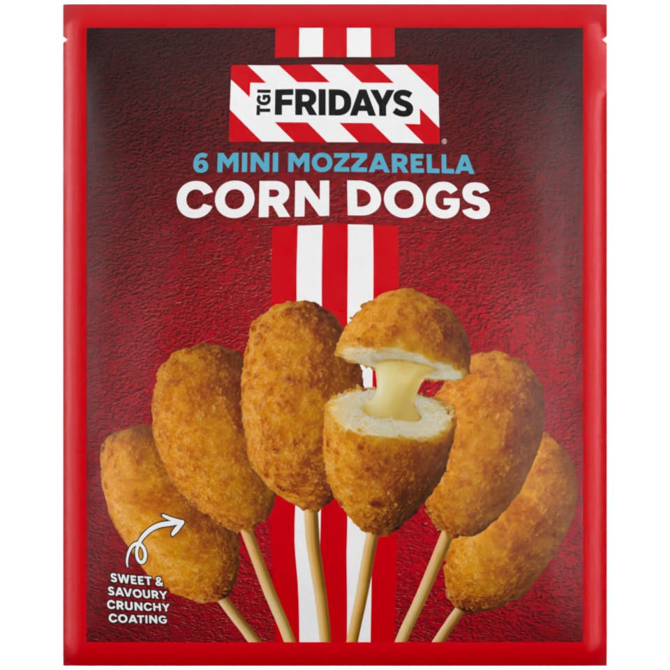 TGI Fridays 6 Mini Mozzarella Corn Dogs 240g