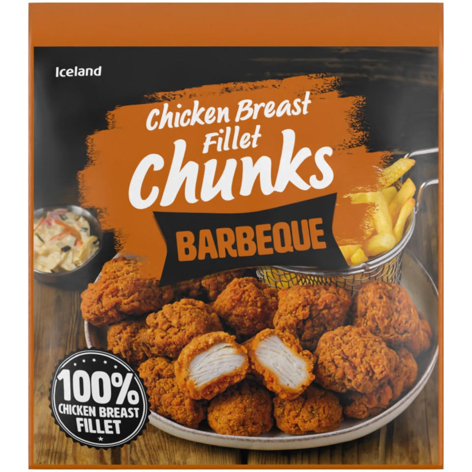 Iceland Barbeque Chicken Breast Fillet Chunks 475g