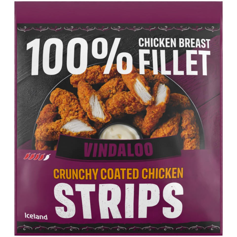 Iceland Vindaloo Crunchy Coated Chicken Strips