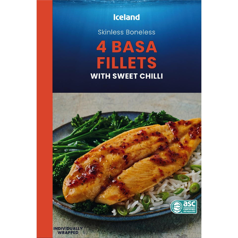 Iceland 4 Basa Fillets with Sweet Chilli 450g