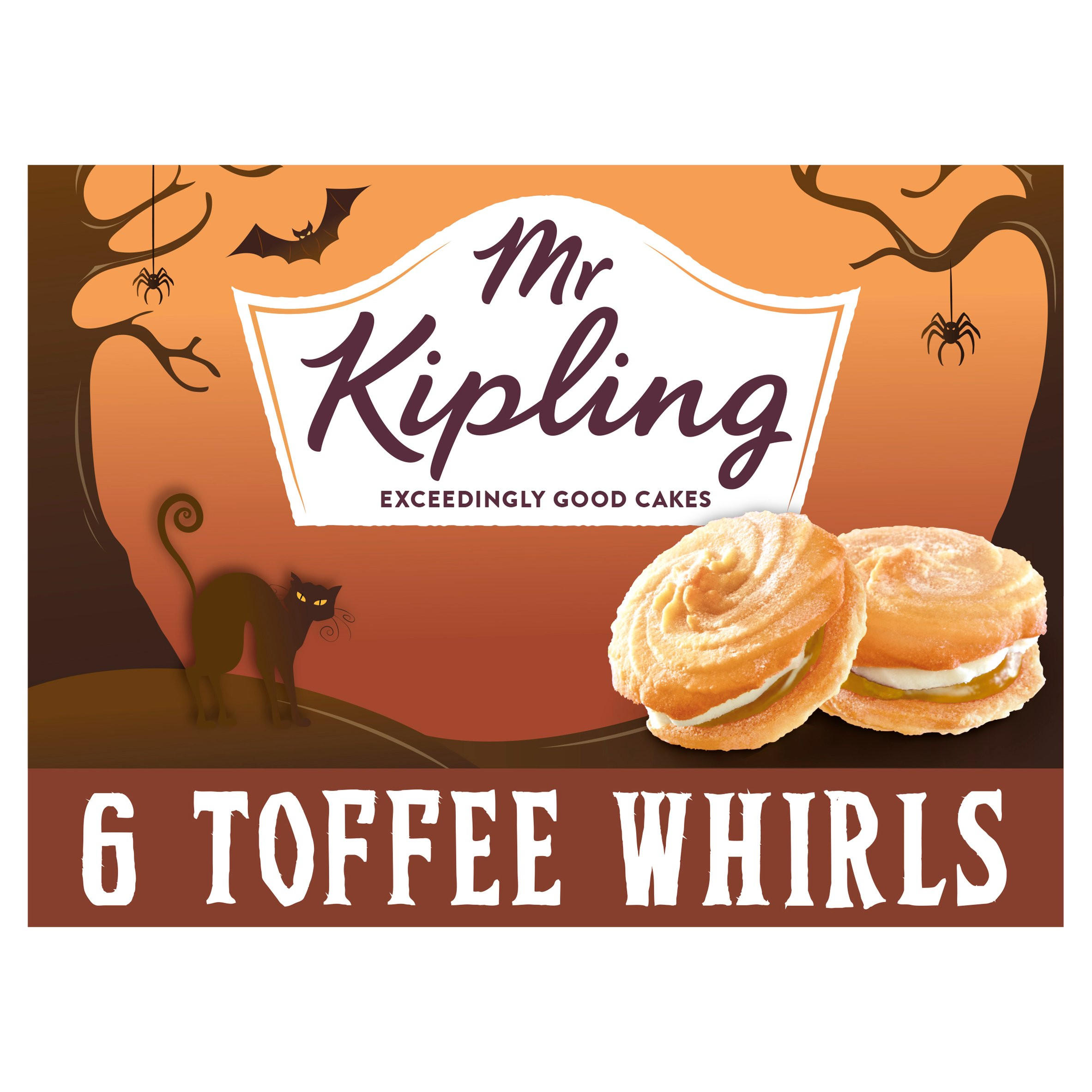 Mr Kipling Terrifying Toffee Whirls Halloween Cakes 6 Pack