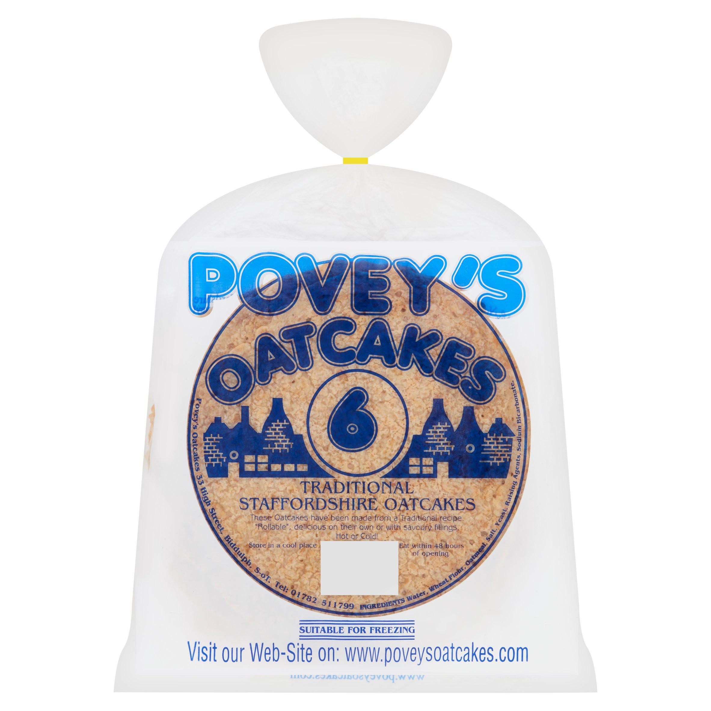 Povey's 6 Traditional Staffordshire Oatcakes