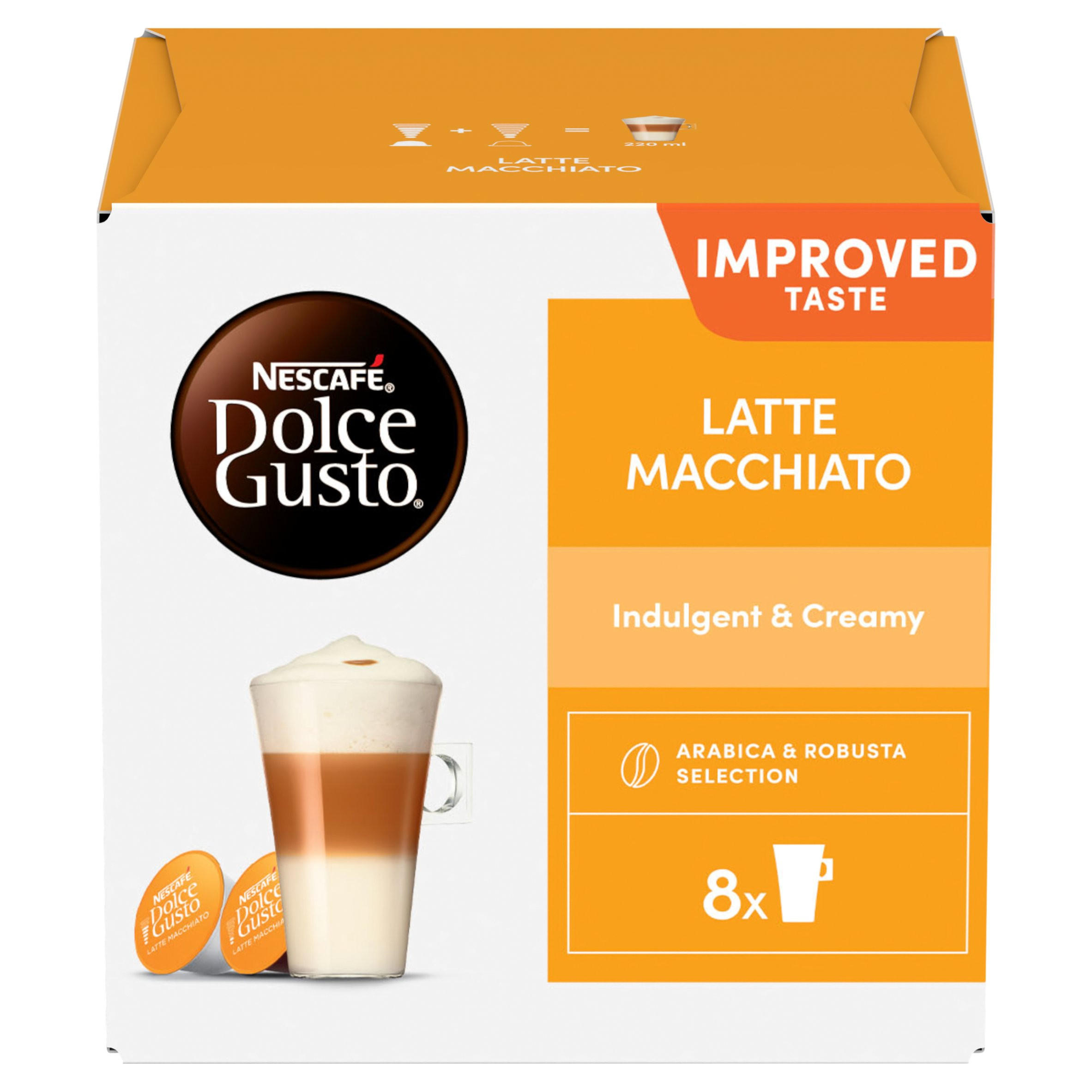 Nescafé Dolce Gusto Latte Macchiato Coffee Pods x16 (8 Servings)